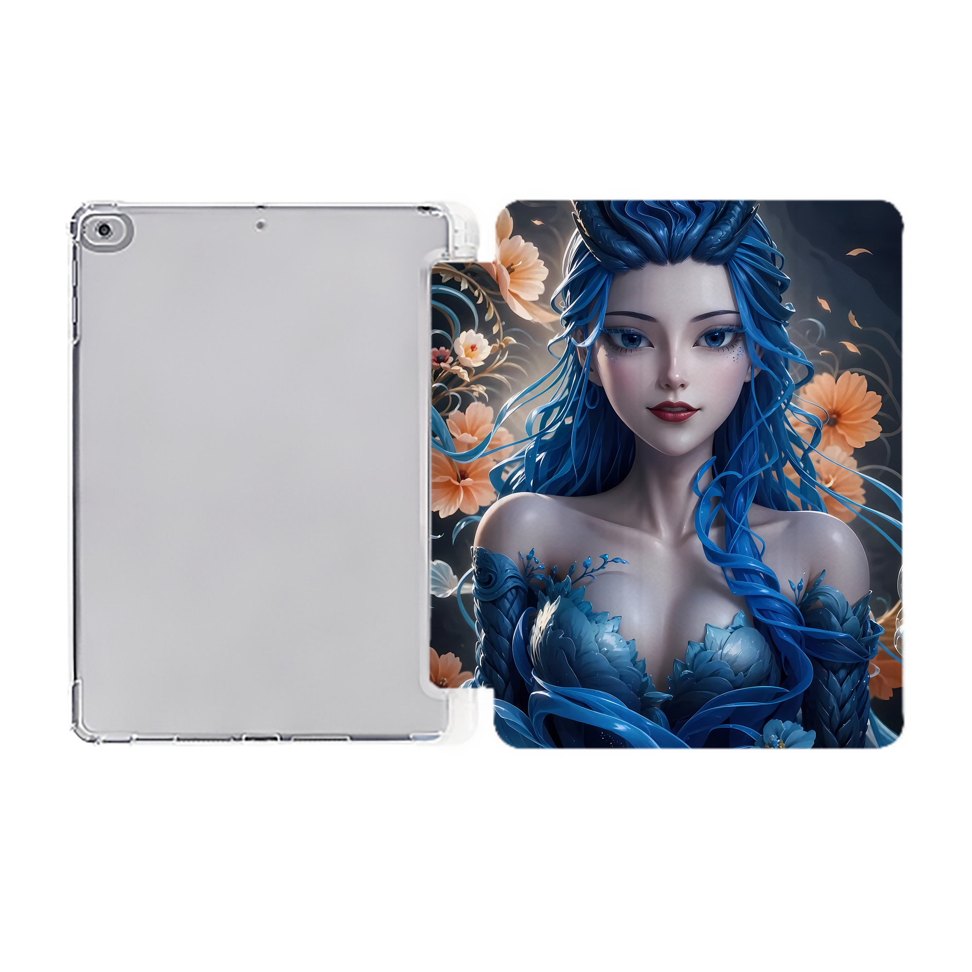 （画像用） Ne Zha 2 ナタ 魔童の大暴れ IPad ケース ペン収納付き 三つ折りスタンド PUレザー×シリコン 対応機種9.5/10.5/10.9インチ
